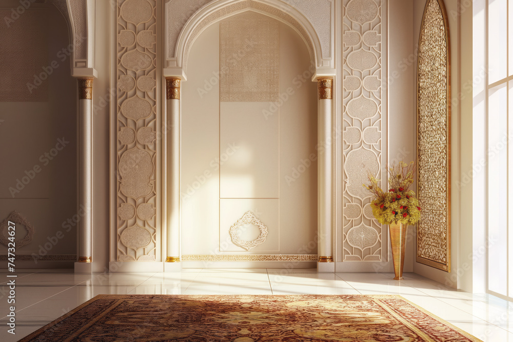 Eid al fitr or eid mubarak luxury realistic islamic. Generative AI