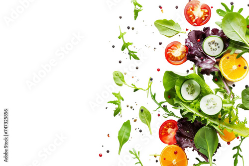 Salad isolated on transparent background