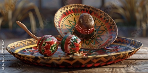 Mexican hat and maracas © Alexandra