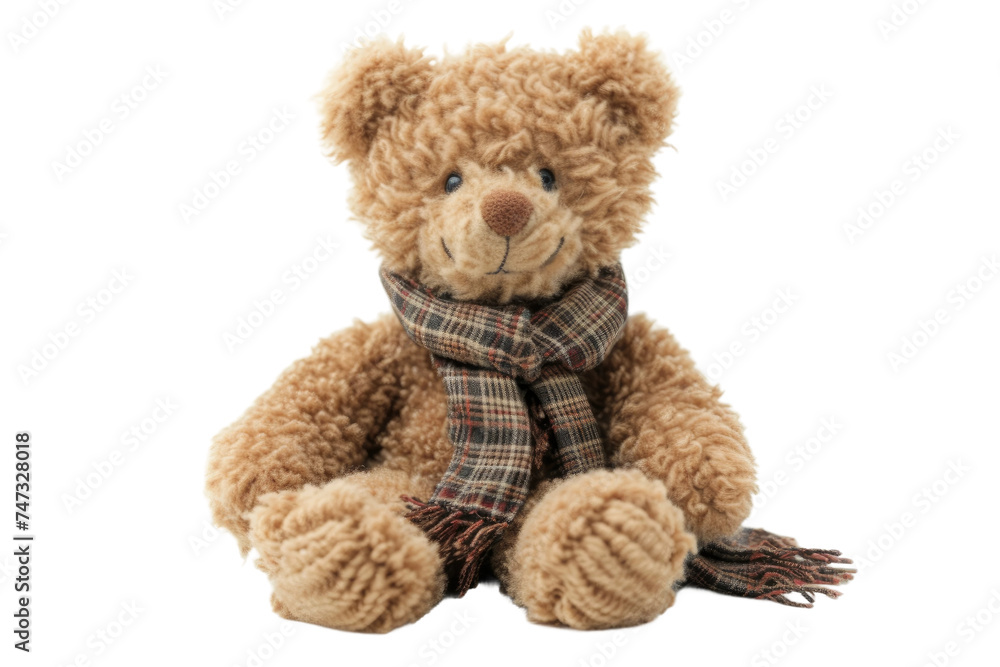 Soft Toy Teddy on Transparent Background.