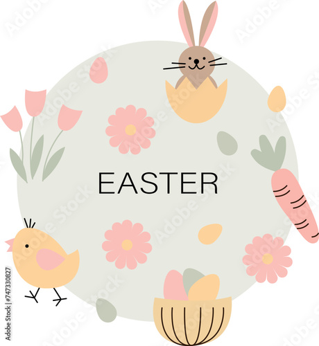 festive vector card for easter