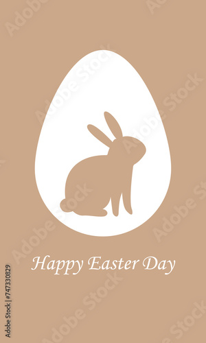 Easter egg with rabbit