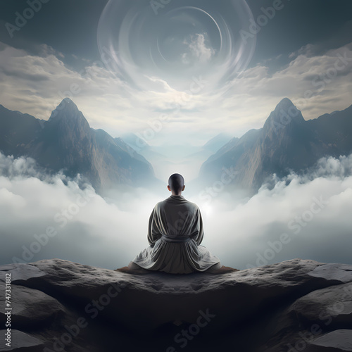 A conceptual image of mindfulness and meditation.