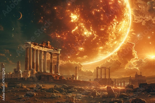 Space attack on ancient Roman empire a clash between mythic tales and tomorrows gadgets