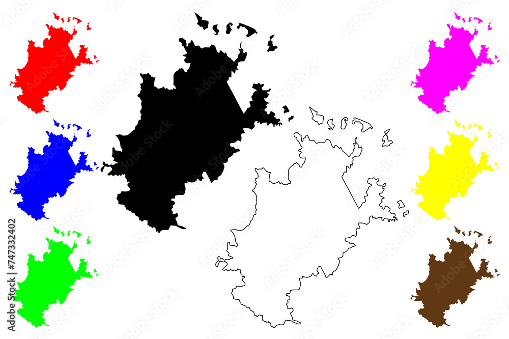 Campinas city (Federative Republic of Brazil, Sao Paulo state) map vector illustration, scribble sketch Campinas map Campinas city (Federative Republic of Brazil, Sao Paulo state) map vector illustration, scribble sketch Campinas map
