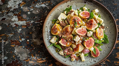 Artisan Fig Salad with Pata Negra and Dukkah Praline