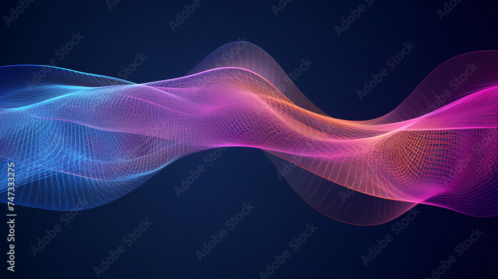 Vibrant Wave of Colors Illuminating the Dark, Abstract Representation of Digital Flow Background, 16:9 Vibrant Wave of Colors Illuminating the Dark, Abstract Representation of Digital Flow Background, 16:9