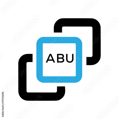 ABU Letter logo design template vector. ABU Business abstract connection vector logo. ABU icon circle logotype.
