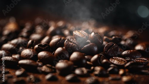 freshly roasted coffee beans photo