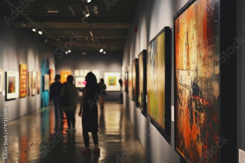 Immersive Art Gallery Experience: Modern Exhibition & Culture Display