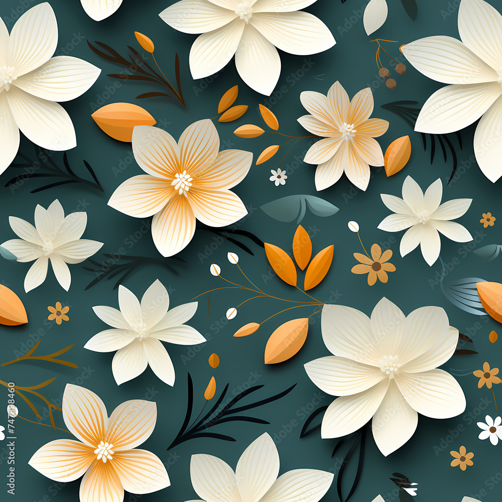 Obraz premium floral classic pattern
