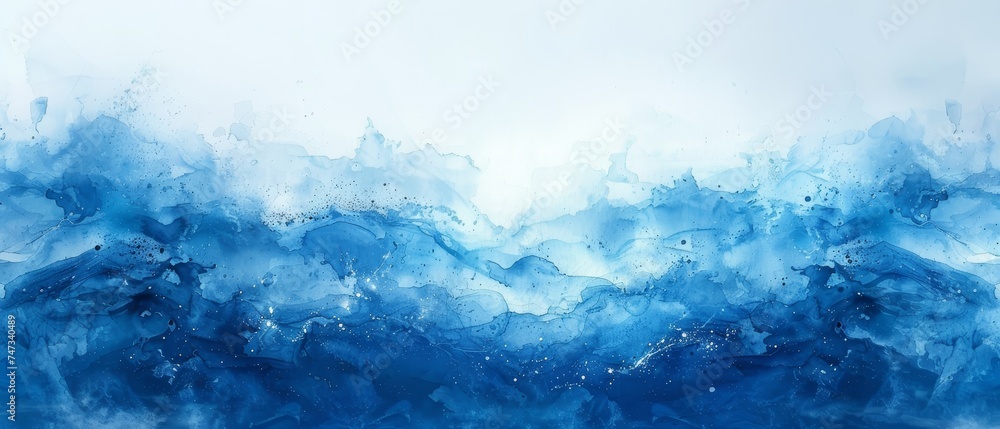 Aquarelle background in dark blue