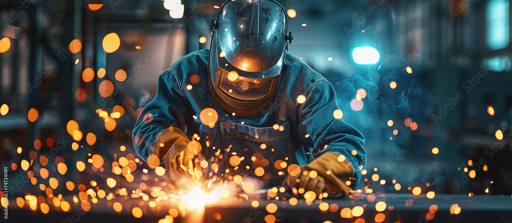portrait of an Welder in uniform portrait of an Welder in uniform