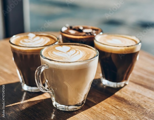 Assorted Coffee Drinks and Treats