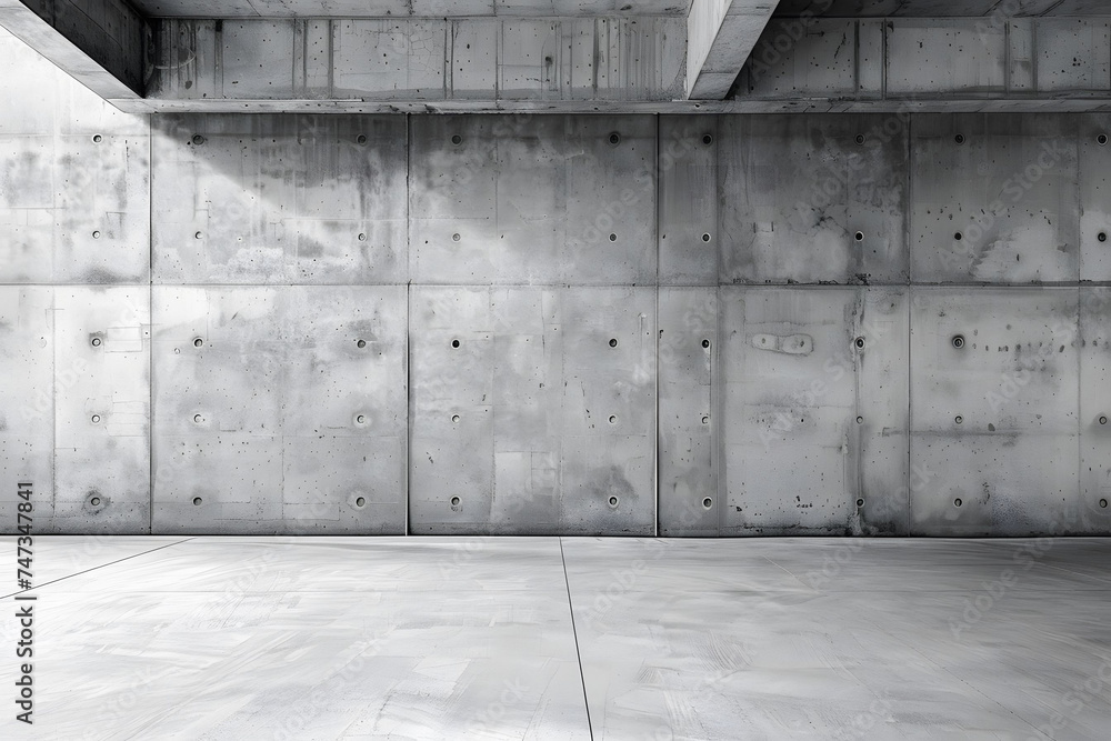 A wide concrete room with walls, lights and floor. Concrete room, wall, realistic, modern background. A wide concrete room with walls, lights and floor. Concrete room, wall, realistic, modern background.