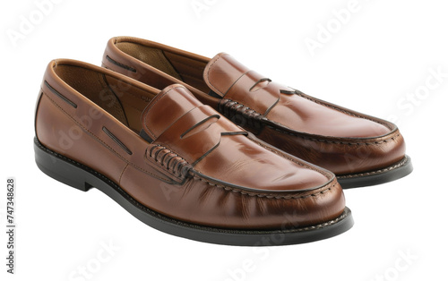 The Classic Charm of Penny Loafers On Transparent Background.