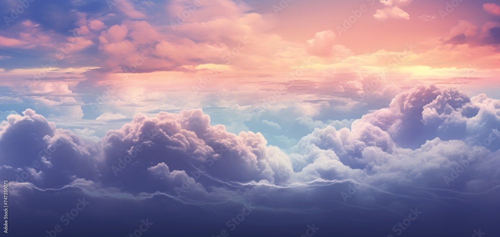 beautifull cloud, sky and sun shine - obrazy, fototapety, plakaty 