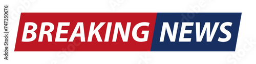 Breaking news red and blue vector illustration