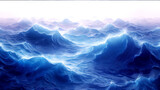 A blue ocean background with stormy waves.