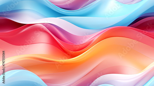 Abstract colorful background with smooth wavy lines.