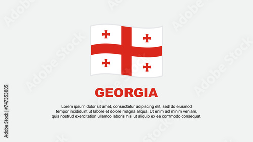 Georgia Flag Abstract Background Design Template. Georgia Independence Day Banner Social Media Vector Illustration. Georgia Background