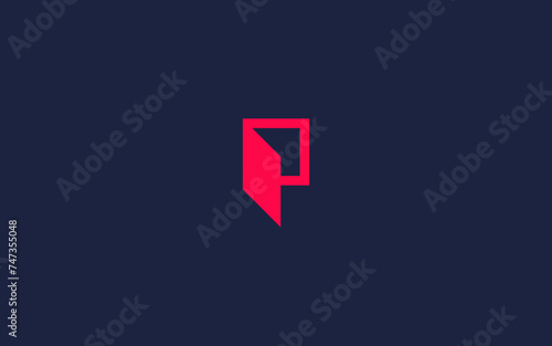 letter p with door logo icon design vector design template inspiration