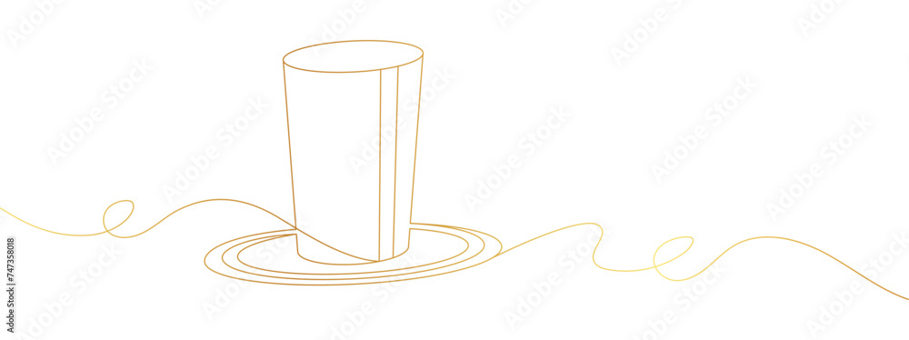 gold hat in one single line drawing. simple creative st patrick's day concept. st patrick's day vector eps 10 gold hat in one single line drawing. simple creative st patrick's day concept. st patrick's day vector eps 10