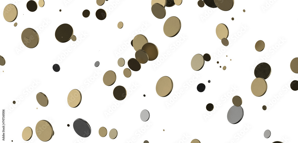 Glittering Spectacle: Captivating 3D Illustration of Glittery gold Confetti Glittering Spectacle: Captivating 3D Illustration of Glittery gold Confetti