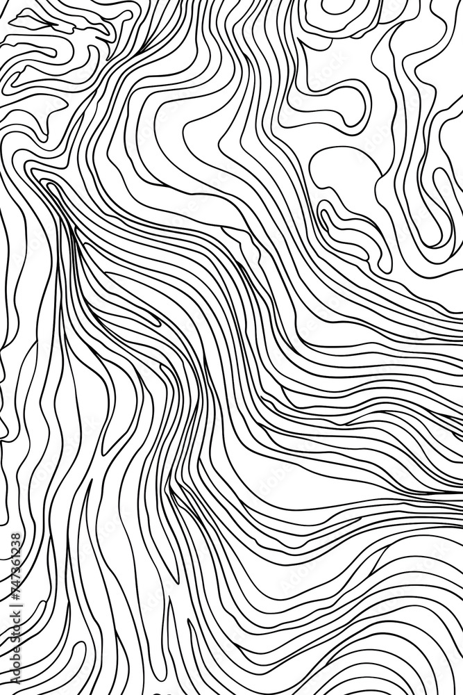 Majestic Mountain Line Drawing, coloring page Majestic Mountain Line Drawing, coloring page