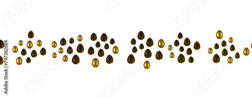 easter egg with gold patter...