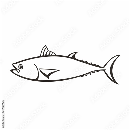 Tuna Fish Simple Design Illustration