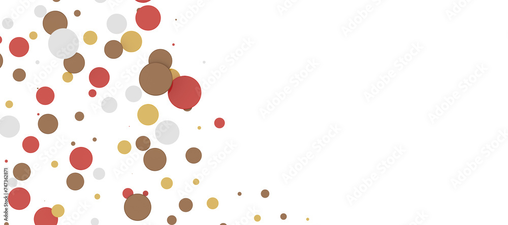 Multicolored confetti on white Multicolored confetti on white
