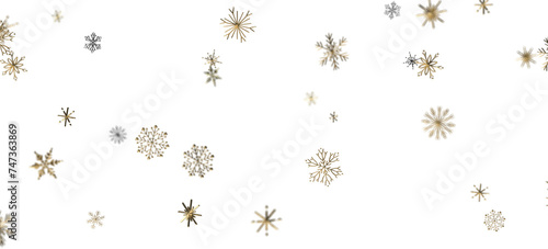 Magical Snow Cascade: Mind-Blowing 3D Illustration of Falling Christmas Snowflakes