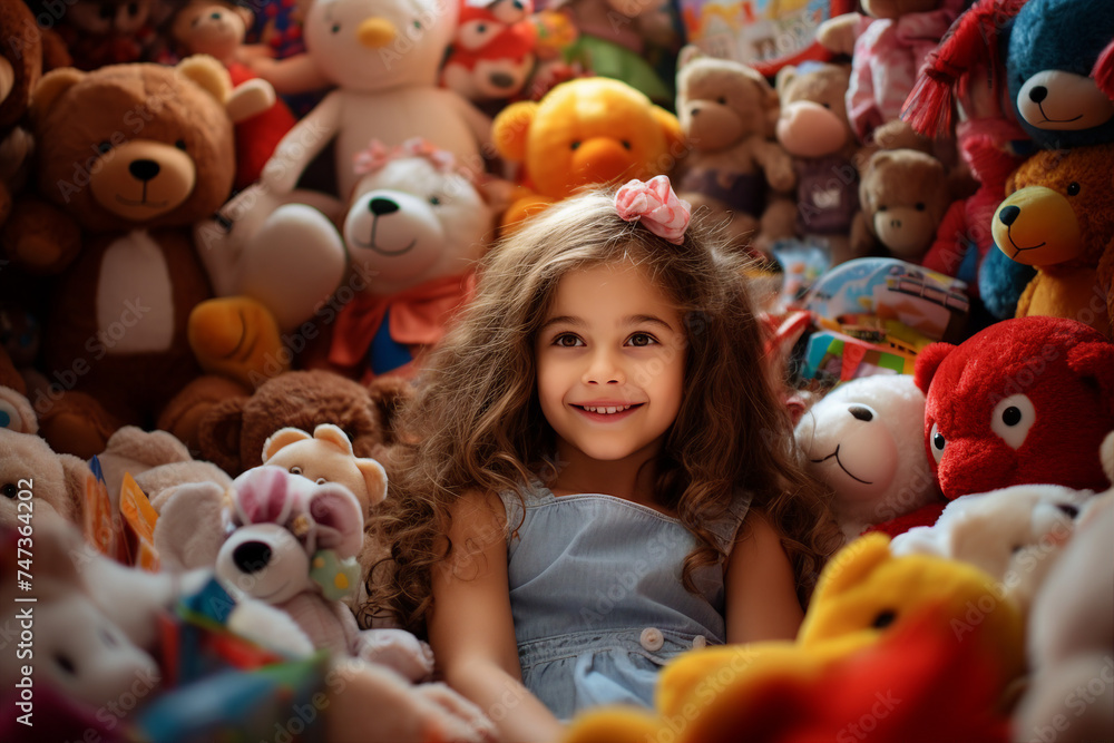 Small children in kindergarten playroom having fun preschooler education concept Generative AI picture Small children in kindergarten playroom having fun preschooler education concept Generative AI picture