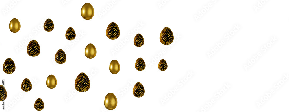 Pile of golden eggs. 3d render illustration. Pile of golden eggs. 3d render illustration.