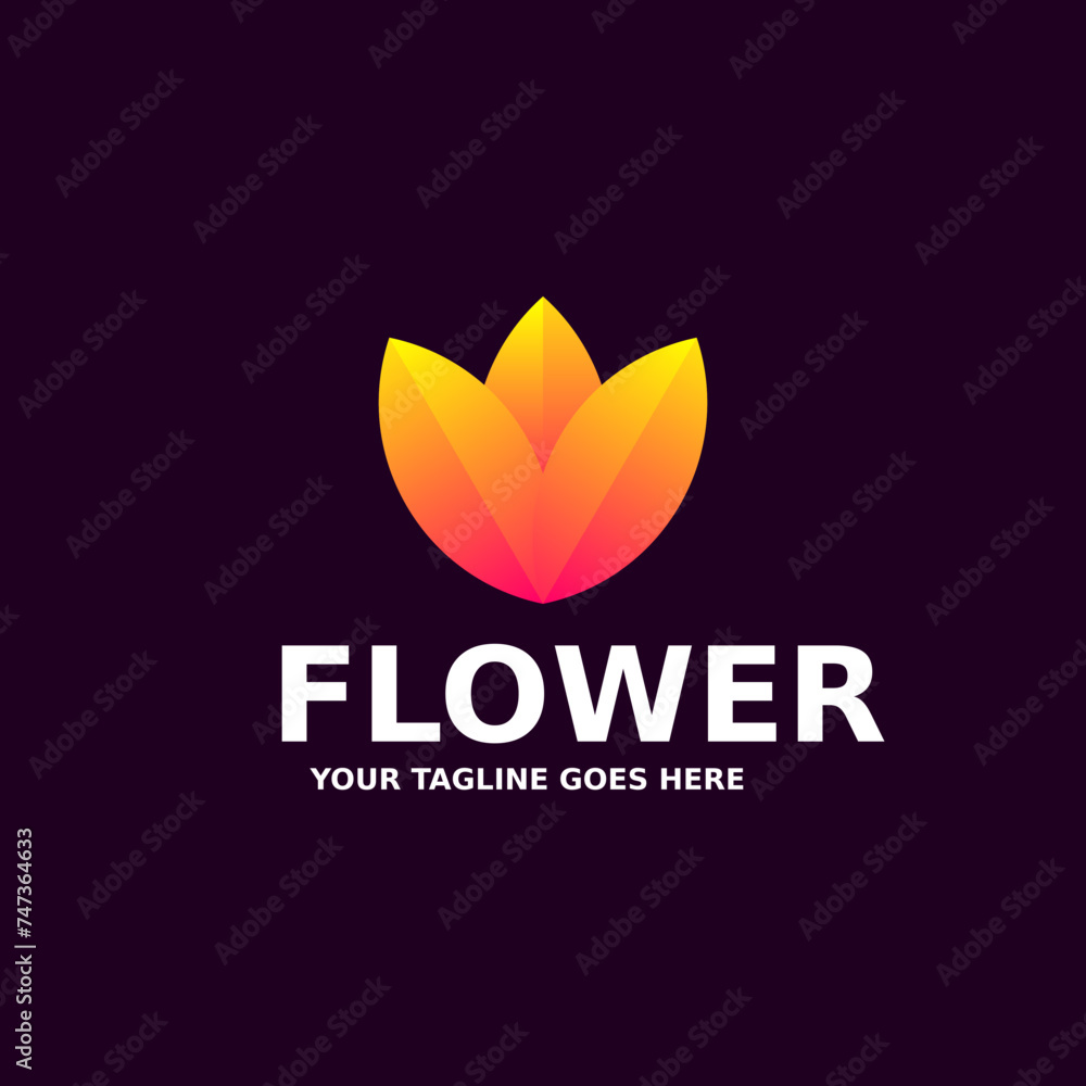 flower colorful logo design flower colorful logo design