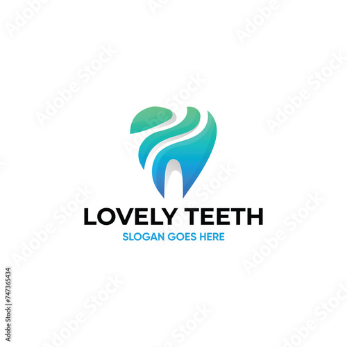 A modern teeth or tooth logo design for a dentist or a dental clinic.