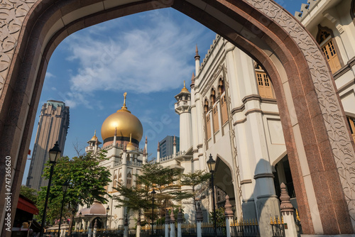 Sultan Mosque Masjid gate, Kampong Glam, Bugis, Singapore