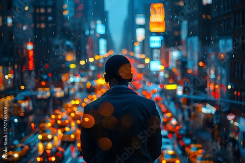 a person looking cars and traffic or city view from a huge building glass