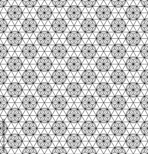 Seamless geometric pattern based on japanese style Kumiko photo