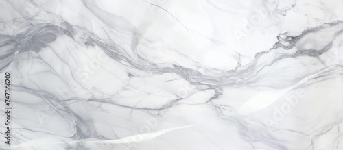 This close-up view showcases the intricate patterns and smooth surface of a white marble texture. The fine details and natural veining create a luxurious and elegant appearance.