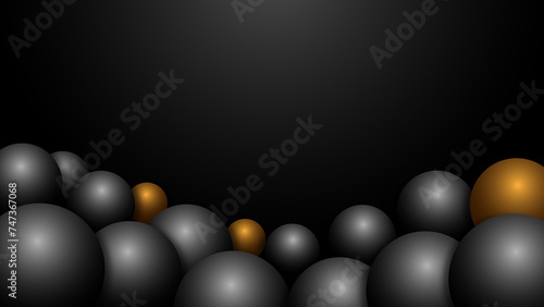 dark silver gold ball background 