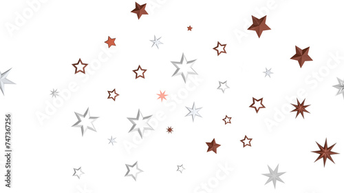 Starry Christmas Cascade: Radiant 3D Illustration Showcasing Falling Holiday Starlight Streams © vegefox.com