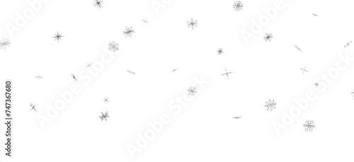 Sparkling Snowfall: Dynamic 3D Illustration of Falling Christmas Snowflakes