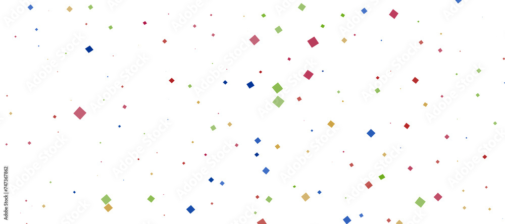 Colorful confetti on white background Colorful confetti on white background