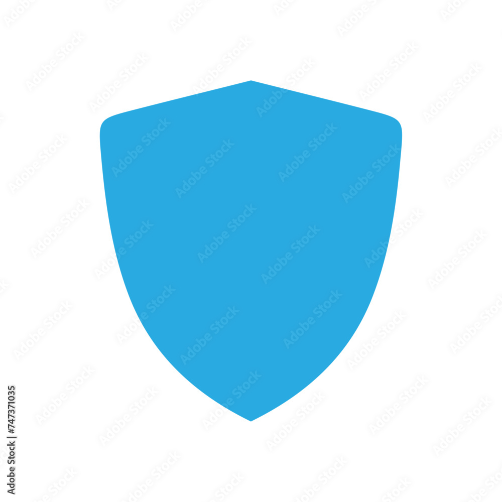  Blue Shield Icon in trendy flat style isolated 