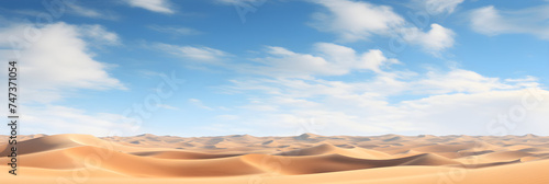 The Innate Serenity and Awe-Inspiring Expanse of the Desert Wilderness Under a Clear Blue Sky