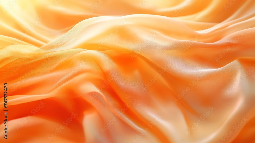 A close-up of silky, wavy fabric in vibrant orange and yellow hues, suggesting luxury and warmth for an elegant Thanksgiving or autumn-themed decor. A close-up of silky, wavy fabric in vibrant orange and yellow hues, suggesting luxury and warmth for an elegant Thanksgiving or autumn-themed decor.