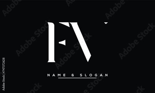 FV, VF, F, V Abstract Letters Logo Monogram