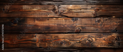 Close-up image of dark, weathered pine planks with knots and natural patterns, offering a rustic feel